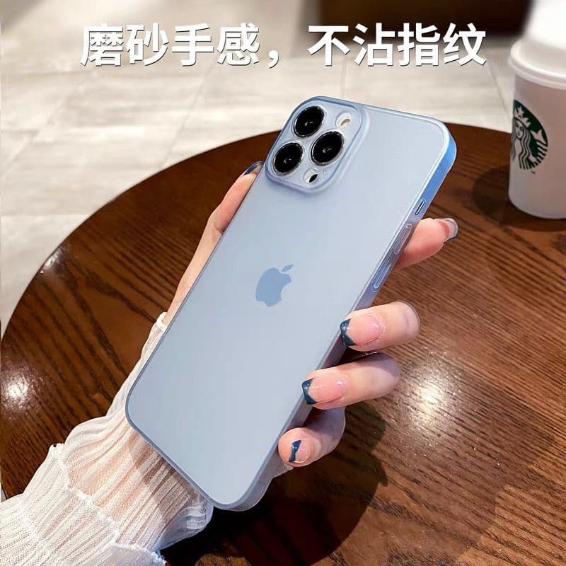 Thin Matte Suitable for iPhone 13 Phone Case Transparent Apple 12 Protective Cover 11 Straight Edge 13Pro Simple Iphonexr Couple 15Promax Solid Color XS Full Coverage Lens Hard Case 14Pro