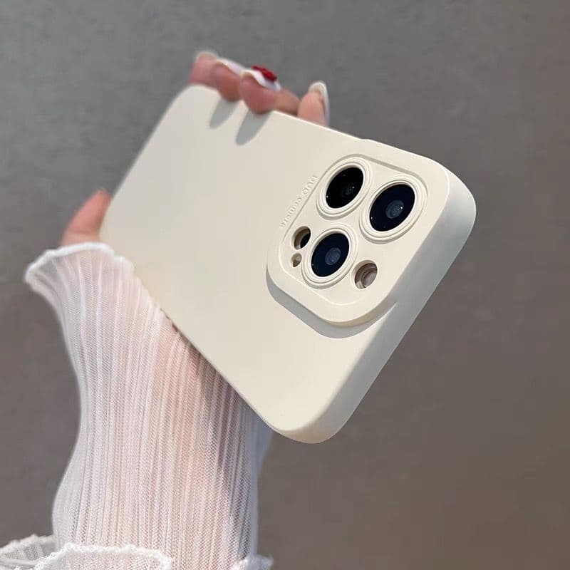 Suitable for iPhone 13 Pro Max Silicone Three-Dimensional Lens iPhone 13 Phone Case, Trendy New Model for Men and Women, High-End Feel, Simple for 12, Full Lens Protection for 11, Anti-Drop for Men and Women, XS Max, Couple Skin Feel, 14