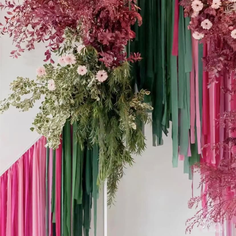 Creative wedding ceiling color strip DIY modeling cloth strip cloth curtain stage window decoration wedding decoration wedding props