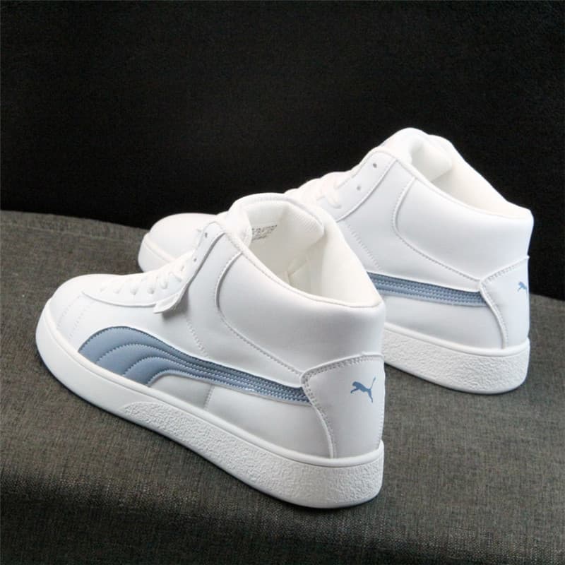 Men's Shoes 2022 New Autumn Korean Style High-Top Sports Casual Sneakers Height-Increasing Versatile Ins White Trendy Shoes