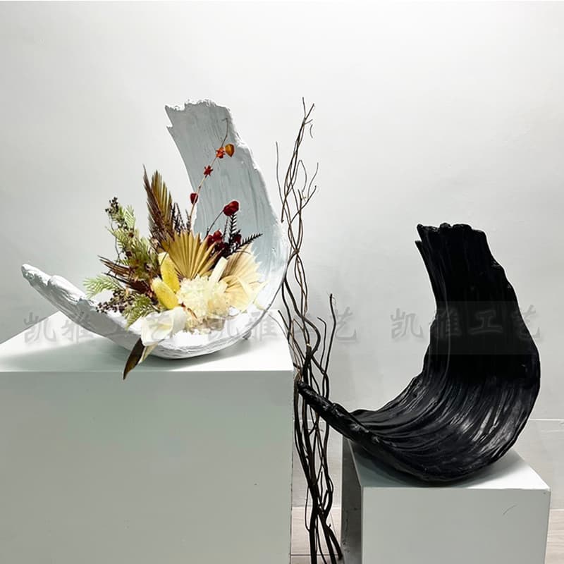 Creative Desktop Abstract Resin Flower Pot Hotel Lobby Decoration Model Room Entrance Mall Front Desk Landscape Decoration