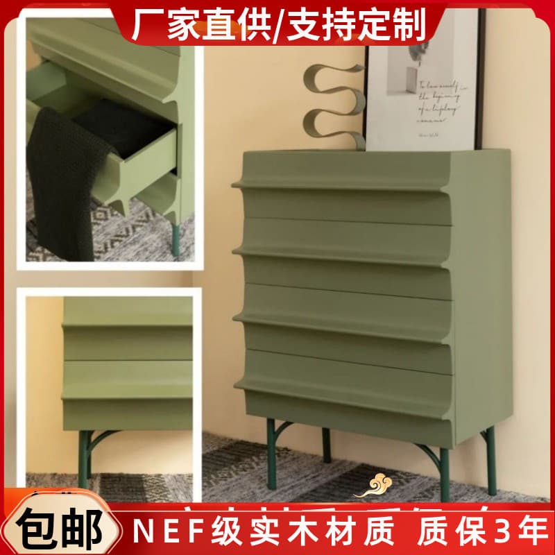 Popular Paint 2345 Bucket Cabinet Scandinavian Bedroom Storage Cabinet Modern Minimalist Storage Cabinet Solid Wood Bucket Cabinet Full Set