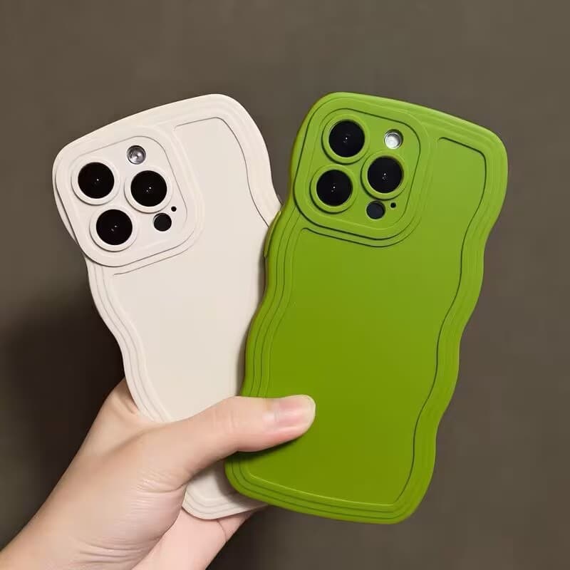 Suitable for Iphone14Pro Niche High-End Wave Pattern Max New Apple 13 Mobile Phone Case 12 Silicone 11 Female Pure Color Frosted 14Promax Simple Couple 14Plus Popular XS Trendy Xr