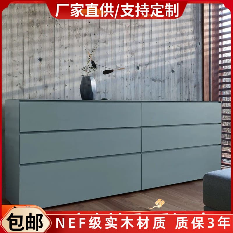 Scandinavian Paint Drawer Cabinet Modern Minimalist Six Drawer Cabinet Piano Paint Bedroom TV Cabinet Drawer Cabinet Storage Cabinet