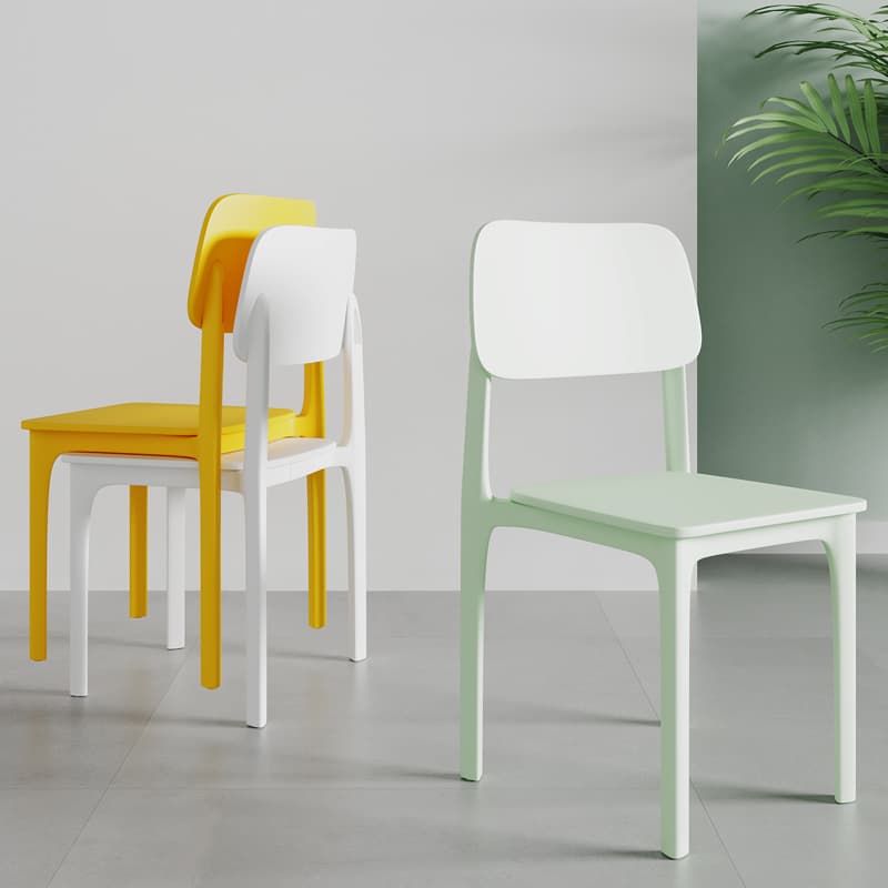 Plastic Chair for Home Use, Thickened Dining Chair, Modern and Simple, Stackable, Study Desk Stool with Backrest, Living Room Dining Table Chair
