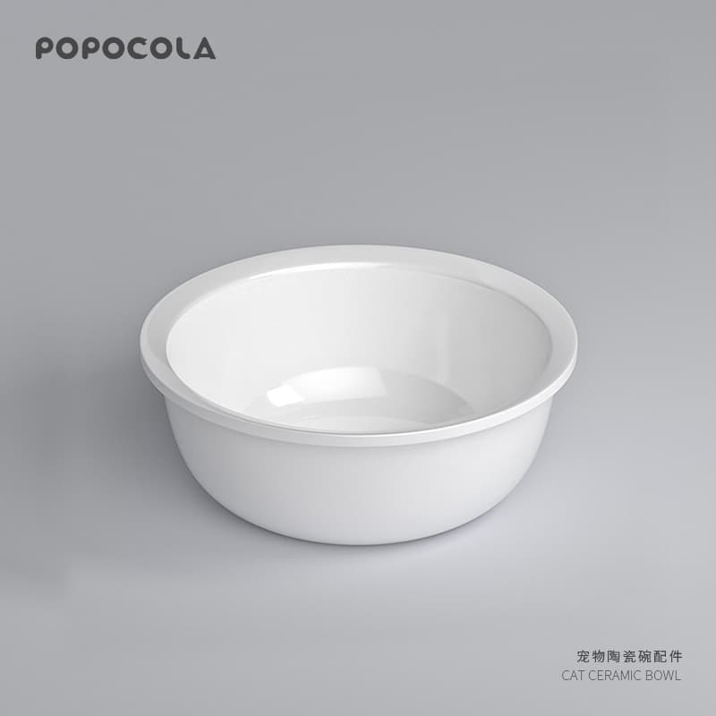 Popo Wooden Stand Ceramic Bowl--Single Bowl Accessory