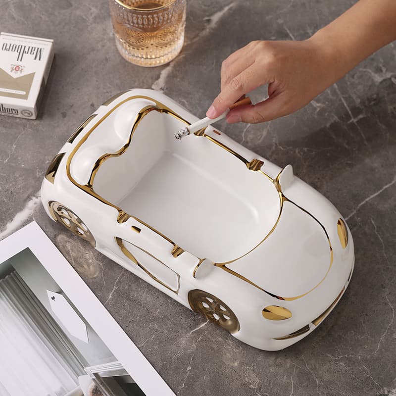 Ceramic Ashtray For Home Living Room Accessible Luxury Creative High-end Ashtray Office Classy Elegant Desktop Car Ornaments