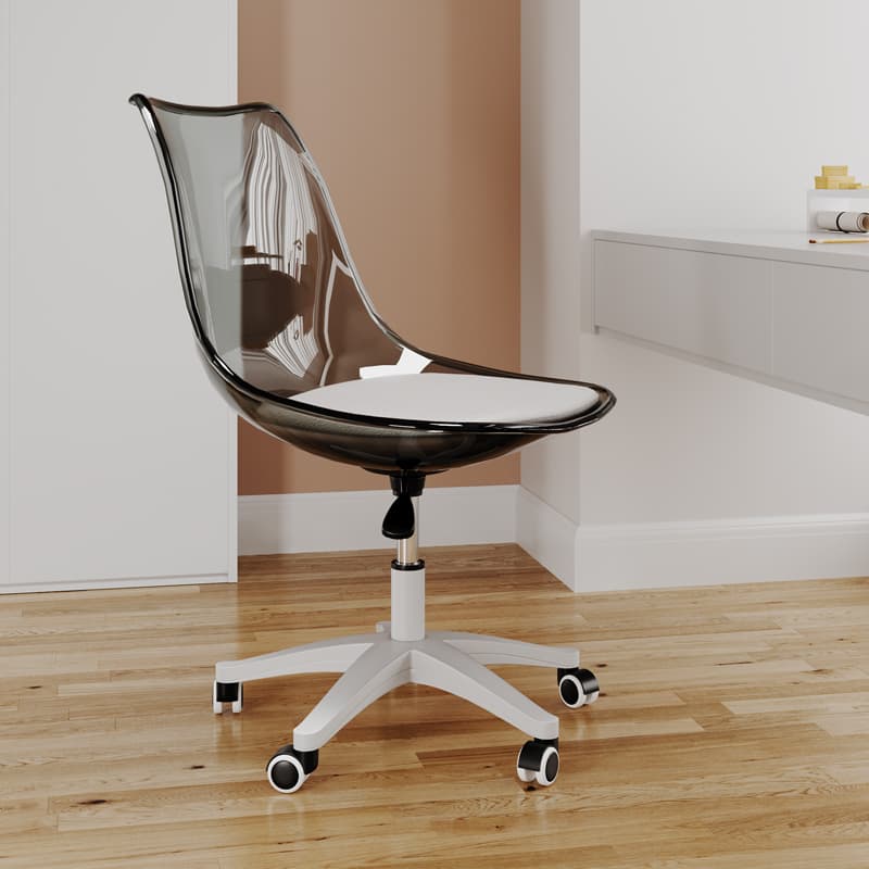 Computer Chair for Home Use, Adjustable Backrest, Office Chair, Suitable for Girls, Dressing Room, Dormitory, College Students, Study, Long Sitting Chair
