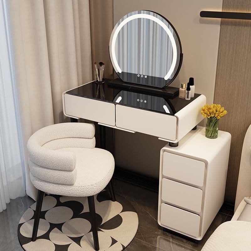 Cream-Style Small Apartment Dressing Table for Bedroom, Modern and Simple 2023 New Model, High-End Master Bedroom Integrated Vanity Desk