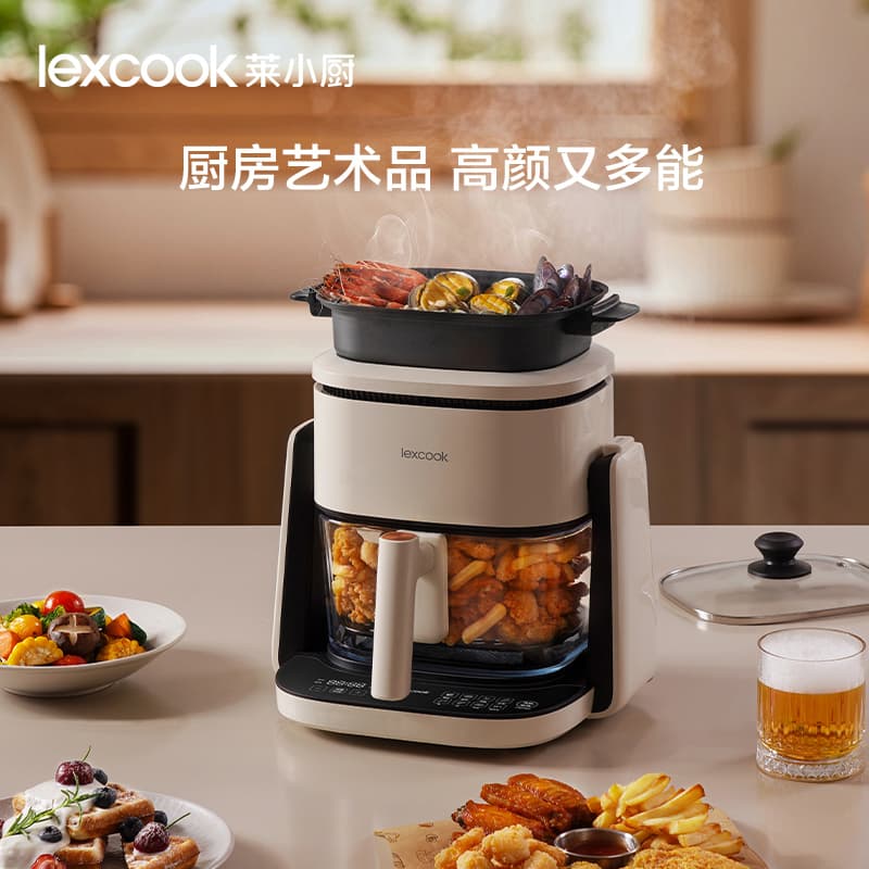 [Hot-Selling Item] Lai Xiaochu Visual Air Fryer Flipping Household Low-Oil Multi-Functional Baking, Frying and Cooking All-In-One Fryer