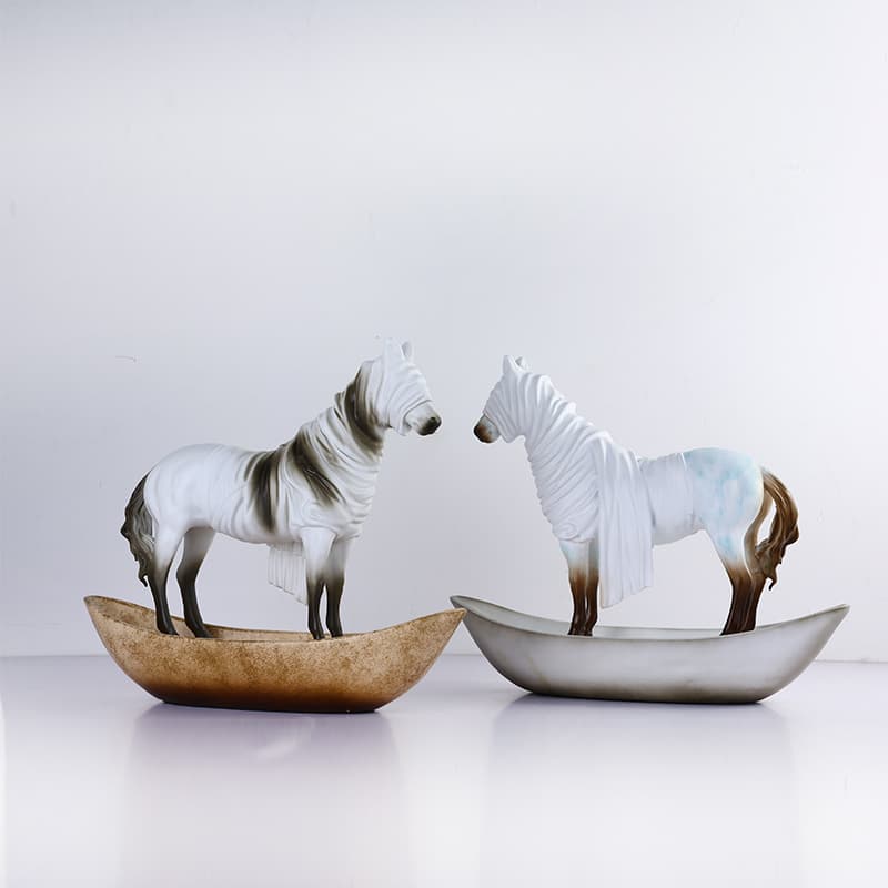 Modern Minimalist Horse Ornaments Living Room TV Cabinet Resin Animal Sales Office Model Room Hotel Soft Decorations Ornaments