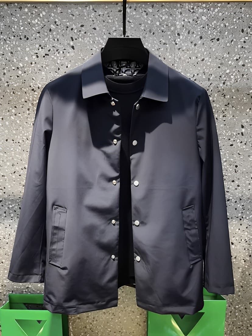 Men's Trench Coat 2025 Autumn New Fashion Trendy High-End Versatile Simple Clean Style Men's Premium Trench Coat