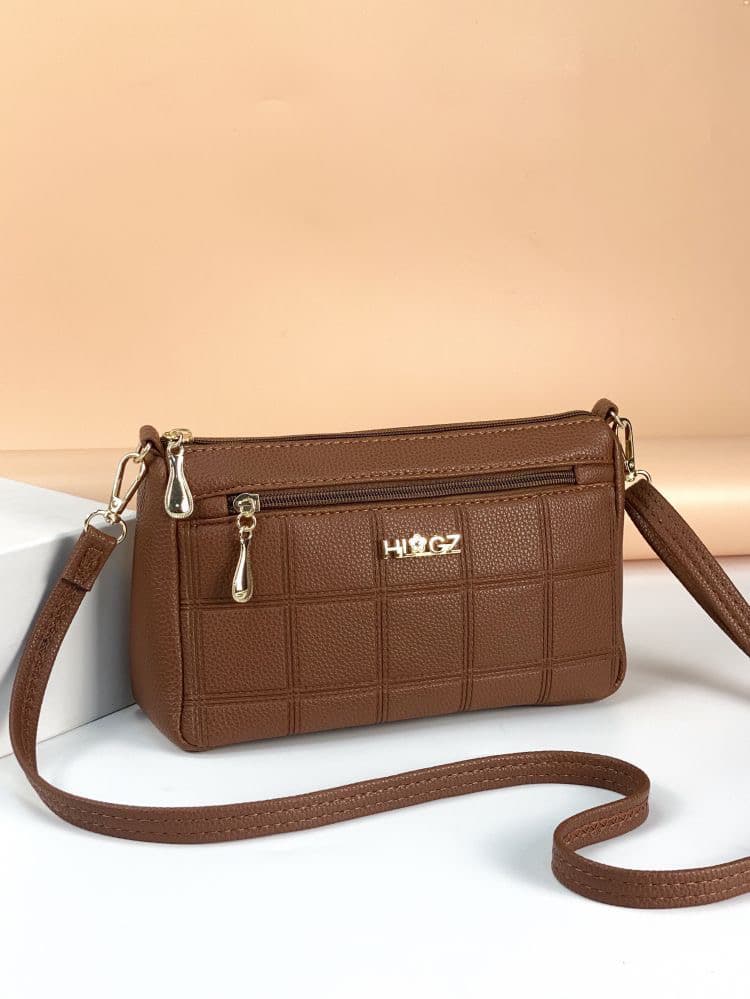 Small Crossbody Bag for Women, Multi-Layered, High-End, Solid Color, Zipper, Versatile, Fashionable, Suitable for Moms, Shopping, Single Shoulder Small Bag