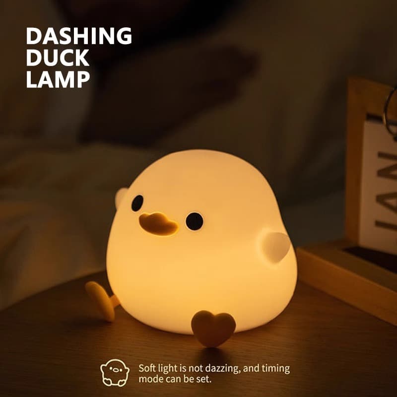 Doudou duck creative night light with sleeping light clap light bedroom sleep light baby feeding eye protection girl gift