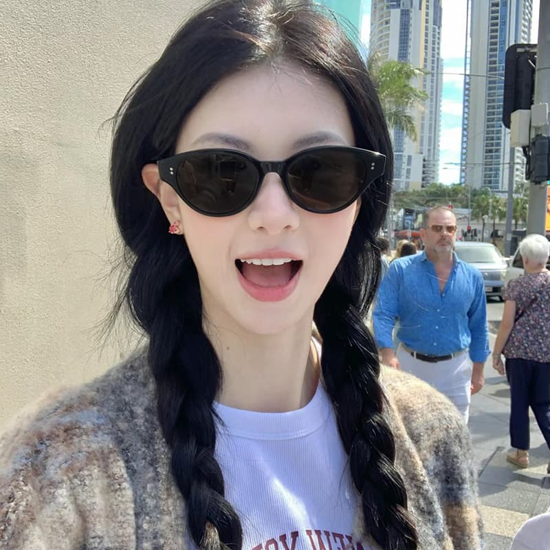 Gm Cat-Eye Sunglasses for Women, High-End Trendy Glasses for Square and Round Faces, Polarized, Uv Protection, Sun Protection, Prescription Sunglasses for Men