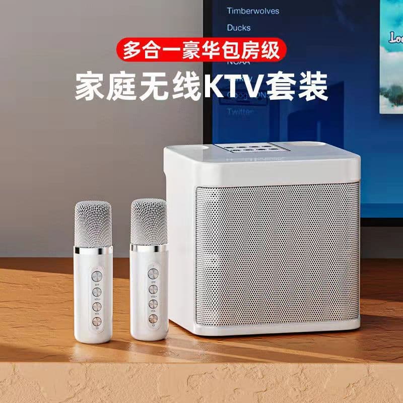 Portable Bluetooth Speaker Home Wireless Karaoke Speaker with Microphone Outdoor Singing Small Home Ktv