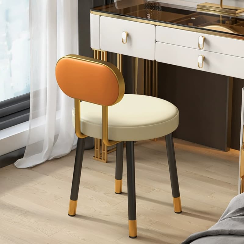 Makeup Stool for Girls' Bedroom, Special Stool for Dressing Table, Round Stool for Master Bedroom, Simple Modern Dining Chair, Home Light Luxury Chair