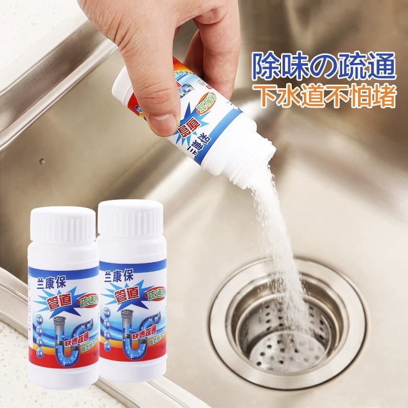 Powerful Pipe Cleaner for Kitchen Drains, Toilet and Bathroom Clogged Pipes, Cleaning and Deodorizing Agent
