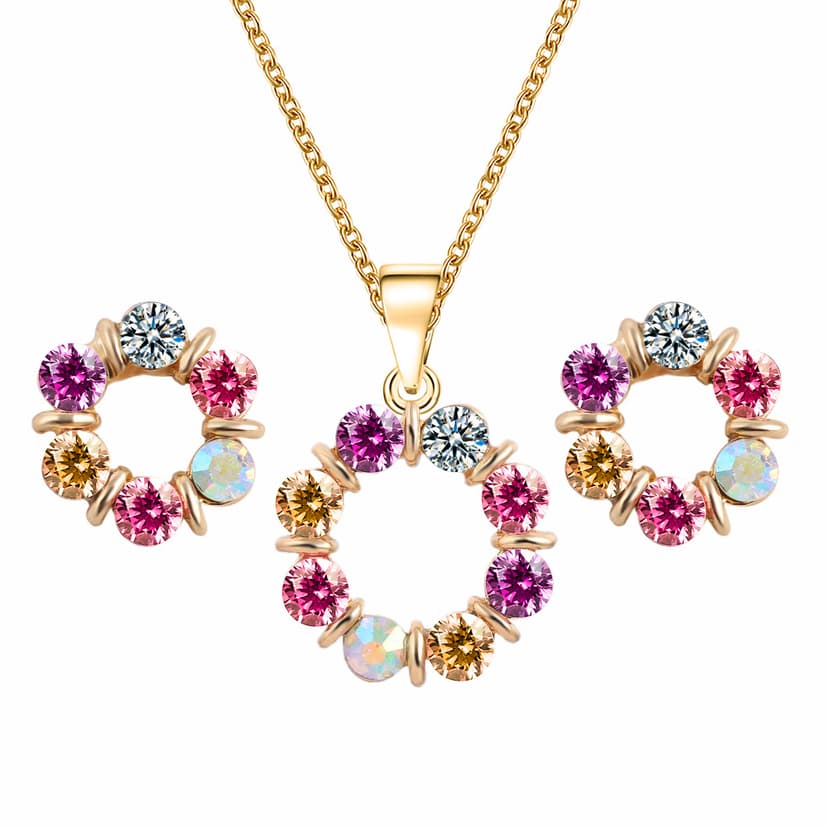 Wedding Jewelry Set Women Circle Jewelry Set European and American Jewelry Socialite Necklace for Women