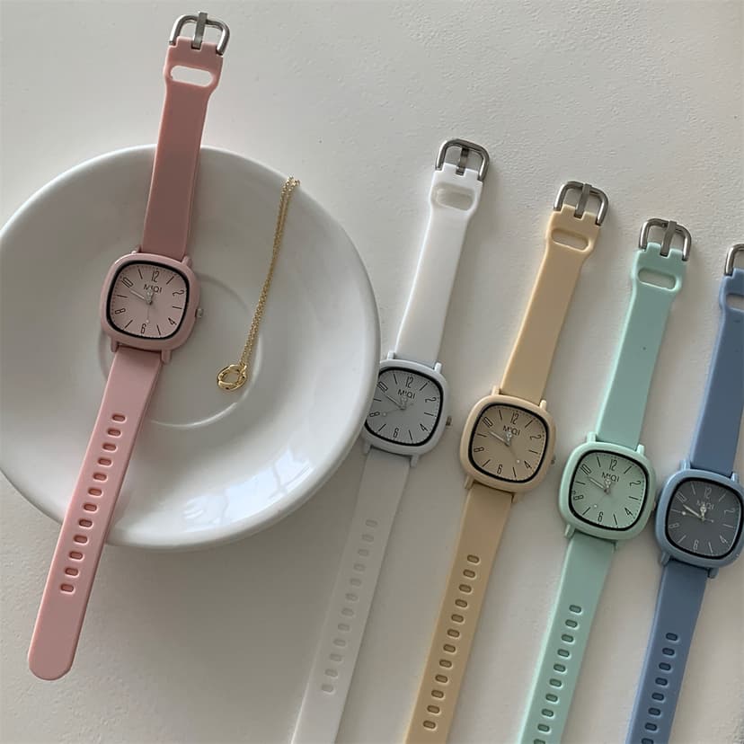 Christmas Gift, Simple and Fresh Watch, Men's and Women's Watch, Square Digital Watch for Middle and High School Students, Silent Watch for Exams, Postgraduate Entrance Exam Gift