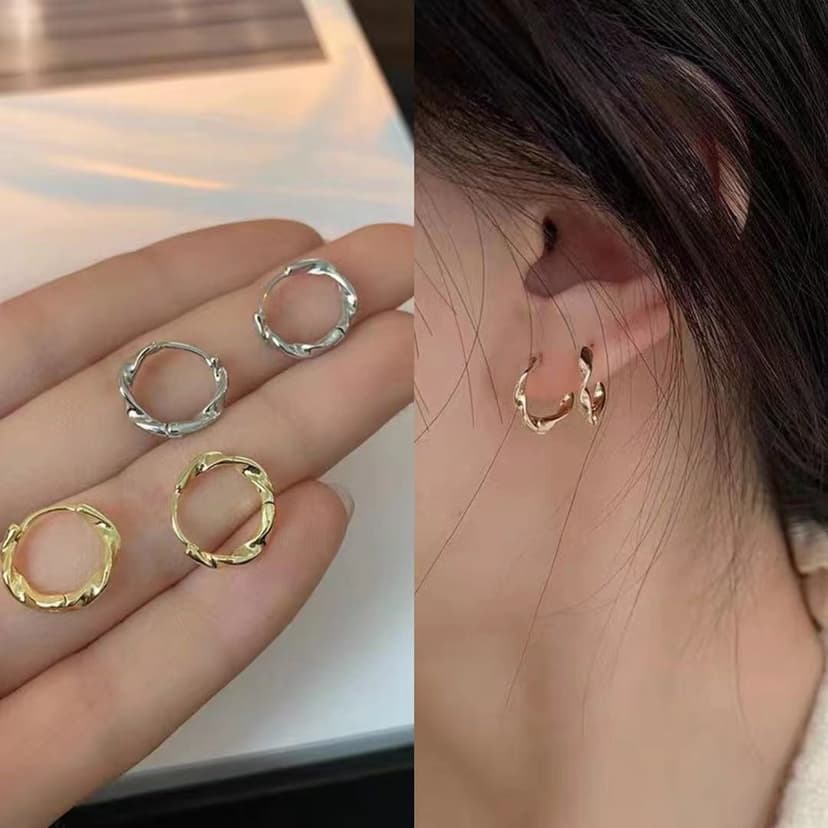 Jewelry Earrings Women Twisted Earrings Creative Simple Small Hoop Earrings for Women Trendy Ear Cuffs