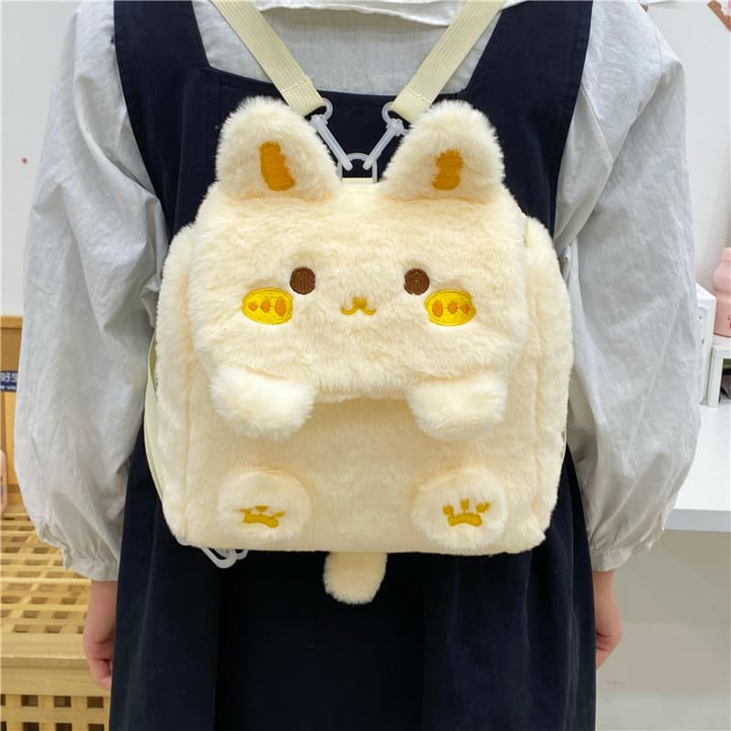 Cute Bunny Crossbody Bag for Students, Versatile Korean and Japanese Style, Cartoon Plush for Girls