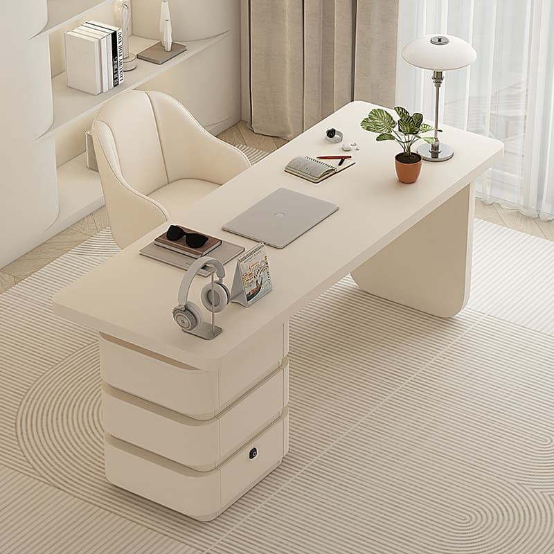 Cream-Style Study Desk for Small Apartments, Light Luxury, Simple and Modern 1.2m Design, High-End Office Desk