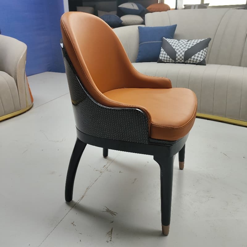 Accessible Luxury Solid Wood Dining Chair High-end Post-modern Minimalist For Home Chair Casual Hotel Hall House Club Backrest Chair