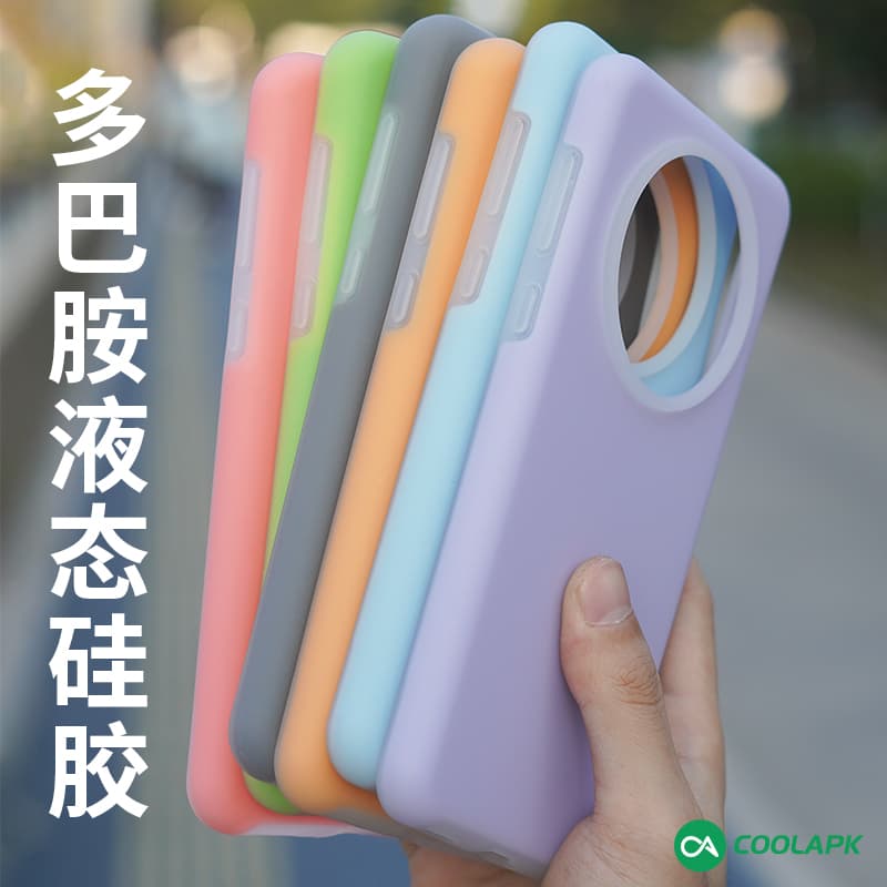 Dopamine Jelly Liquid Silicone Phone Case Suitable for Huawei Mate60 Pro Protective Cover, Cool and Unique Huawei Colorful Transparent Full-Cover Anti-Drop Protective Case with Matte Skin Feel and Anti-Fingerprint