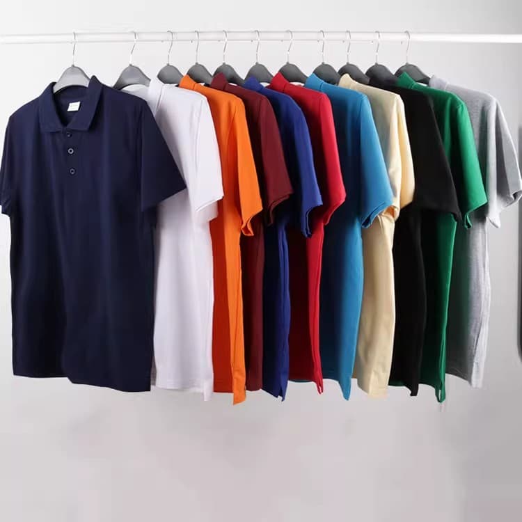 The Fabric Is Amazing! 95% Stretch Cotton Spandex! Business Solid Color Casual Lapel Short-Sleeve T-Shirt Polo Shirt for Men
