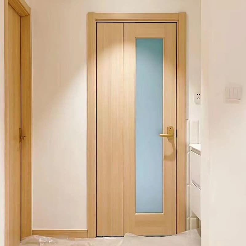 Bedroom Door, Kitchen Invisible Door, Trackless Bathroom Door, Dressing Room Wooden Door, Toilet Door, Space-Saving 63% off Folding Door