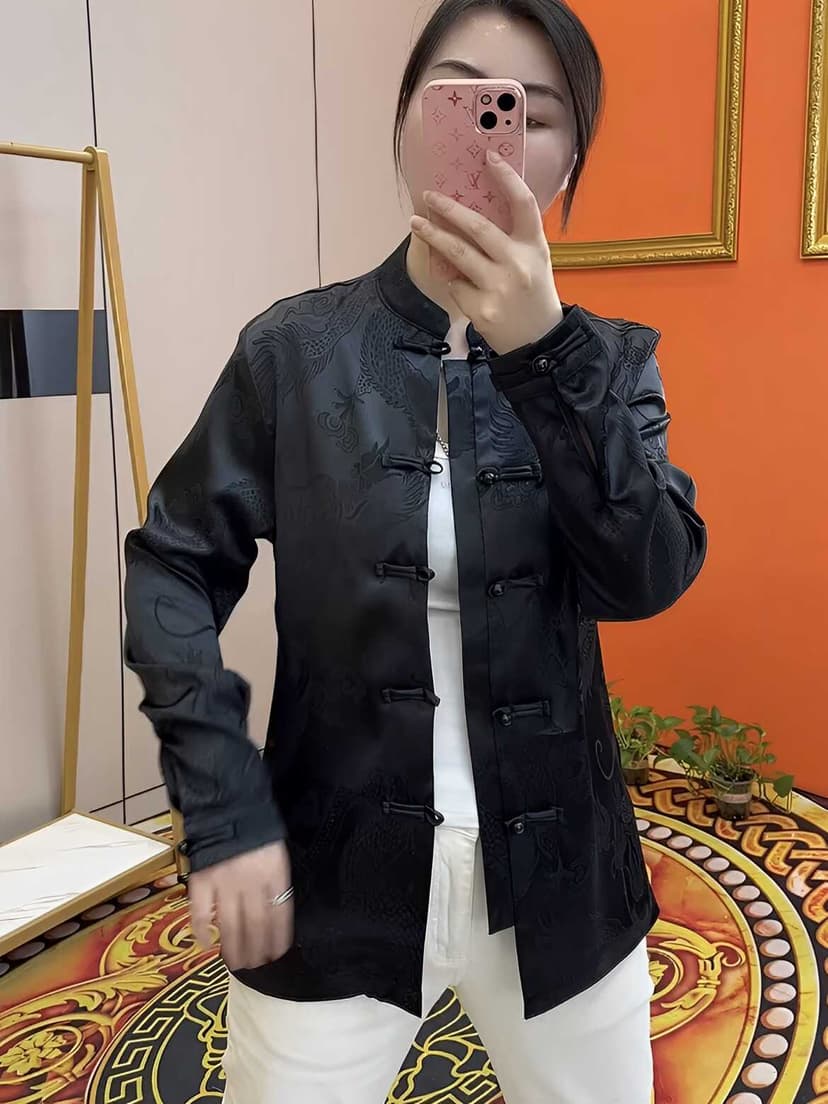 Tang Suit for Men, 2025 Autumn New Fashion Trendy Casual Chinese Style New Chinese Men's Dragon Tang Suit Shirt, Handsome