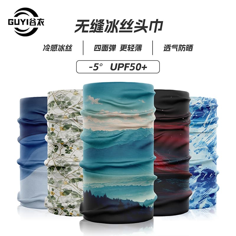 Outdoor Ice Silk Magic Headscarf for Men and Women, Anti-Uv, Windproof, Neck Protector, Sunshade, Sports Cycling Sun Protection Mask