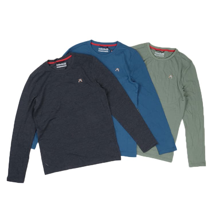 Everyone Has a Few! Comfortable, Simple, Solid Color, Versatile, Round Neck, Loose, Casual, Plus-Size, Long-Sleeved T-Shirt for Men