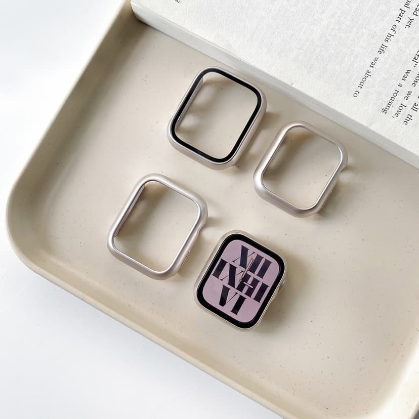 Starlight Color Protective Case Film Is Suitable for Apple Watch 89, Apple Watch iWatch 7Se6, Half Case and Full Case