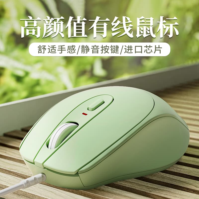 Mouse Wired Silent Ergonomic Gaming E-Sports Office Female Cute Notebook Desktop Computer Universal