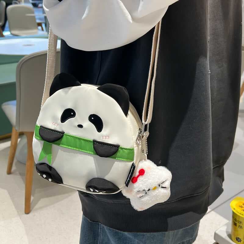 Cute Crossbody Small Bag for Women 2025 New Summer Fashion Versatile Cartoon Panda Phone Bag Student Shoulder Bag