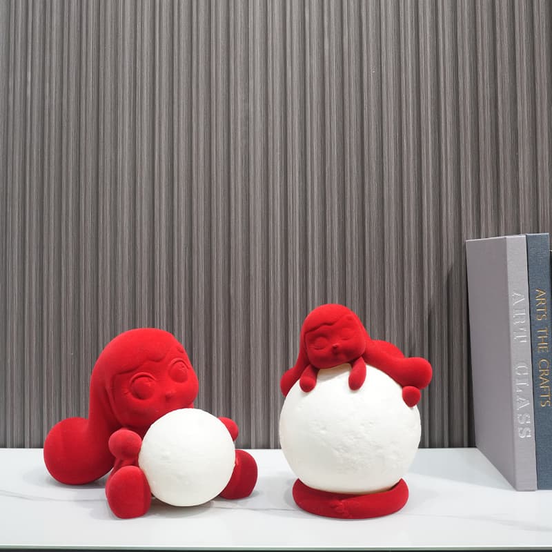 Birthday and Valentine's Day Gift Namo Rabbit Dundun Moon Lamp Night Light Bedroom Bedside Table Eye Protection Sleep Lamp Ornament