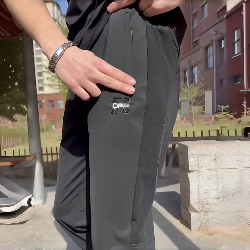 Men's Casual Pants 2025 Summer New Milk Ice Silk Fashion Trendy Slim Fit Versatile Casual Pants