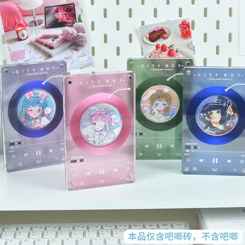 Original Two-Dimensional Music Player Bar Magnet Display Storage Box Badge Anime Photo Frame Stand