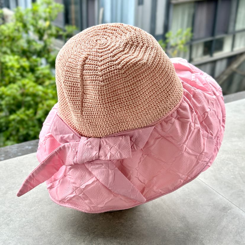 Yu Mama Special Price 5.9 Large Brim Sun Hat Versatile Bowknot Fisherman Hat Sun Protection Hat for Women