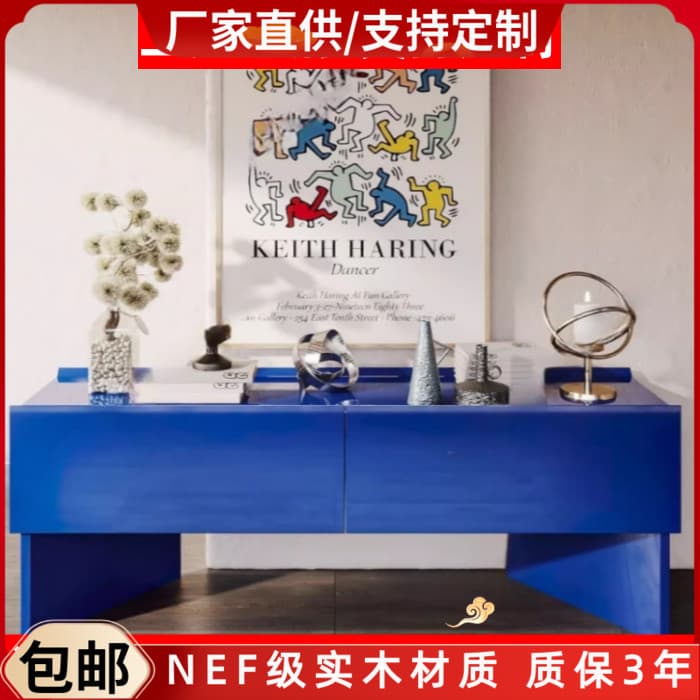 Home desk Scandinavian sideboard Popular model room living room entrance cabinet baking varnish creative art sideboard cabinet