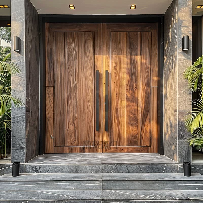 Solid Wood Double Door for Villa, Rural Self-Built House, Courtyard Door, Entrance Door, Original Code Door, Double Door