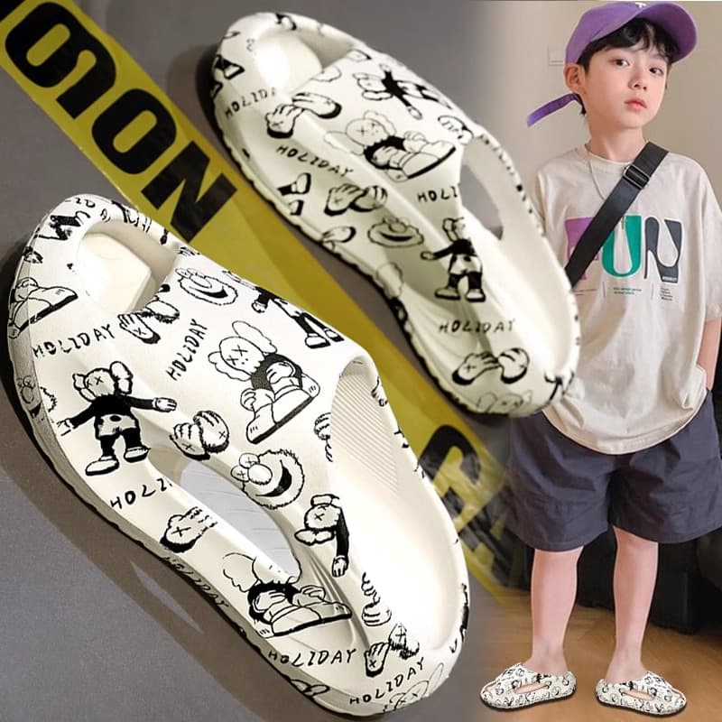 Children's Slippers Summer 2024 New Style Boys' Outdoor Dual-Use Non-Slip Beach Casual Boys' Sandals