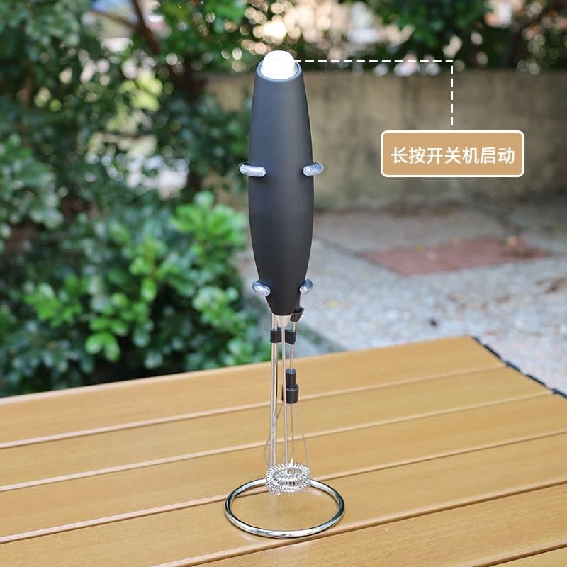 [Cross-Border Export Available for Wholesale] Electric Milk Frother, Handheld Frother with Stainless Steel Stand