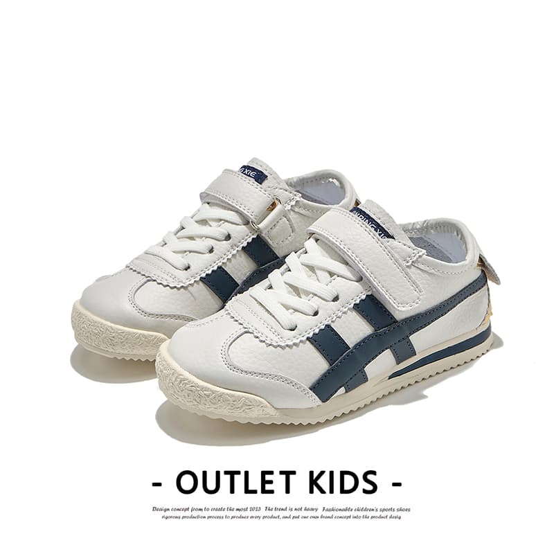 2025 Spring and Autumn Genuine Leather Official Website Girls' Leather Surface Forrest Gump Shoes Boys' Breathable Casual Shoes High-Top Children's Running Shoes
