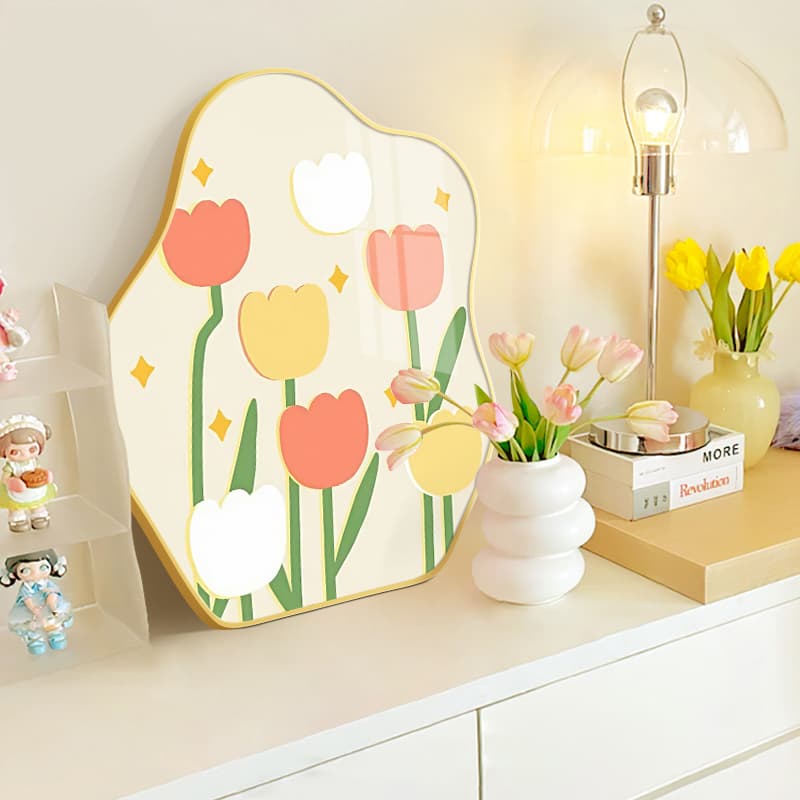 Cream-Style Desktop Ornaments Painting 2025 New Trendy Creative Home Decorations High-End Niche Home Goods