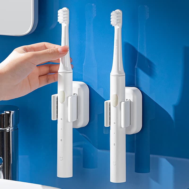Electric Toothbrush Holder Wall-Mounted No-Drill Bathroom Toothbrush Rack Wall-Mounted Storage Rack Simple Toothbrush Organizer
