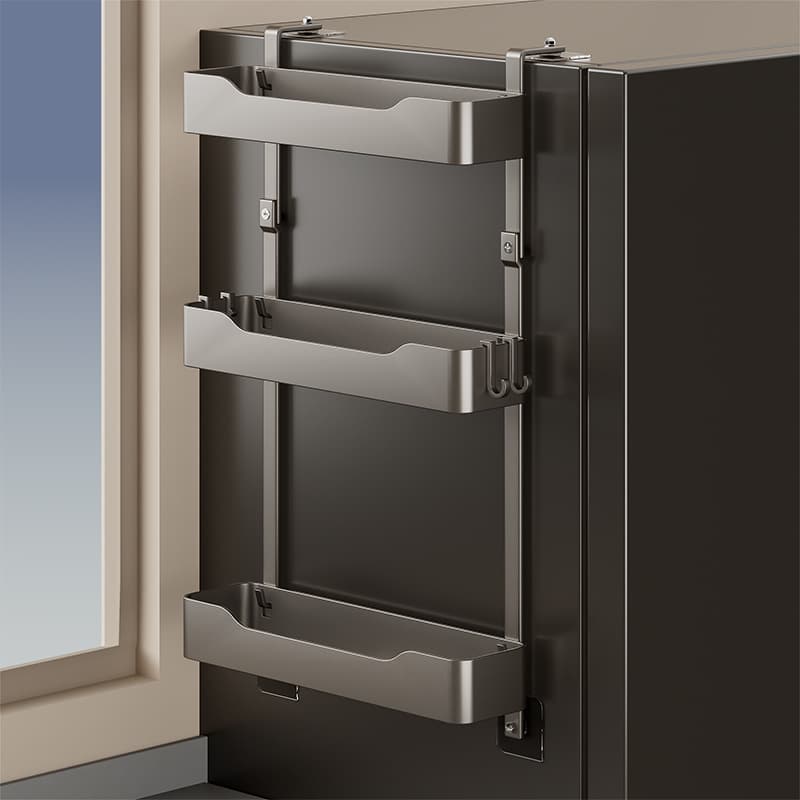 Kitchen Refrigerator Shelf Side Storage Multifunctional Household Cling Film Seasoning Supplies Wall-Mounted Rack