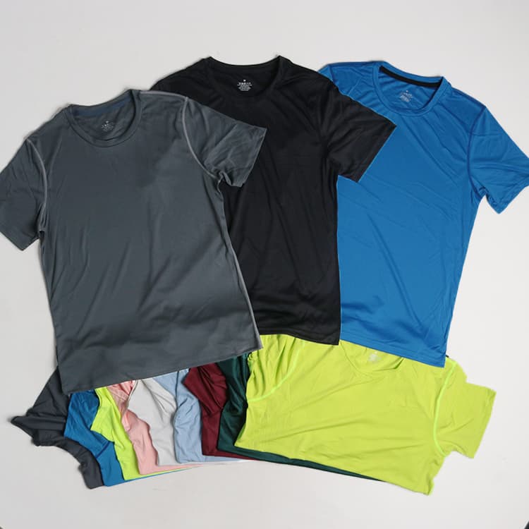 Delicate, Soft, and Quick-Drying! Simple Solid Color Round Neck Quick-Drying Fitness Running Sports Casual Outdoor Short-Sleeved T-Shirt for Men